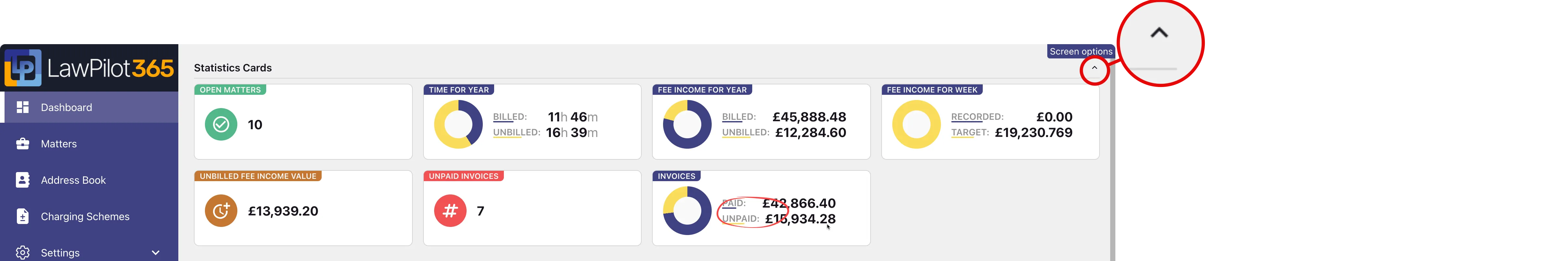 Dashboard Statistics Cards